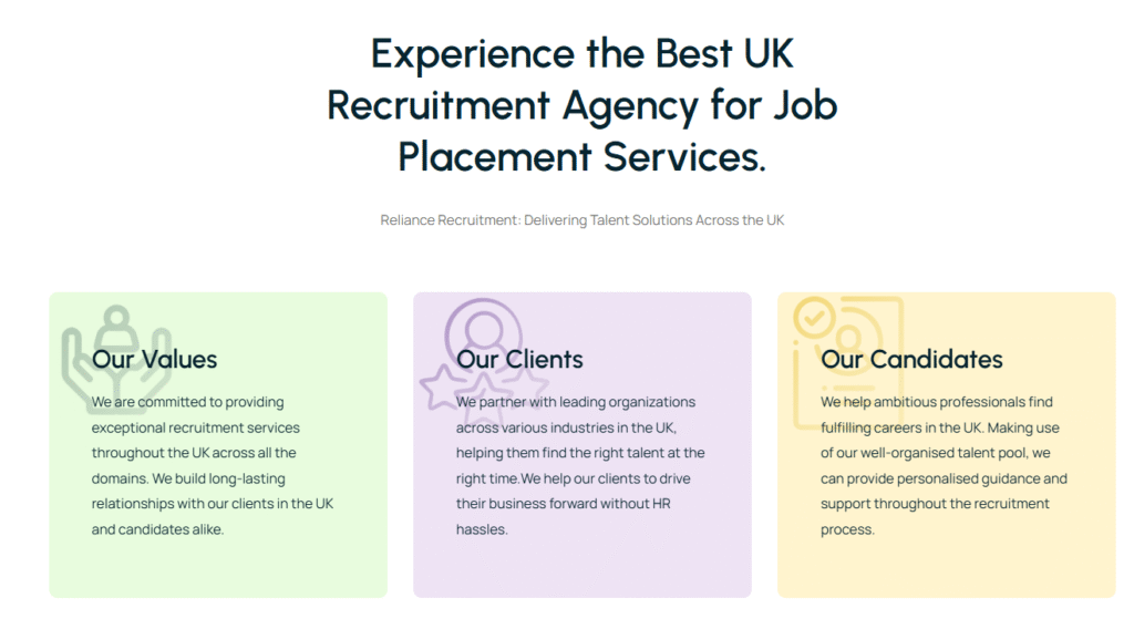 Portfolio - Reliance Recruit UK